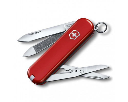 Нож-брелок Victorinox Executive 81, 65 мм, 7 функций, рукоять пластик, красный