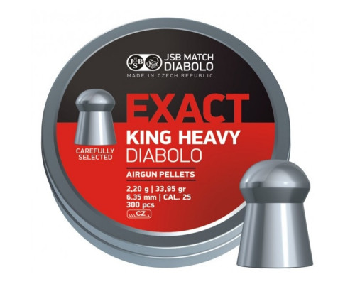Пули JSB Diabolo Exact King Heavy MK II 6,35 мм, 2,2 грамм, 300 штук